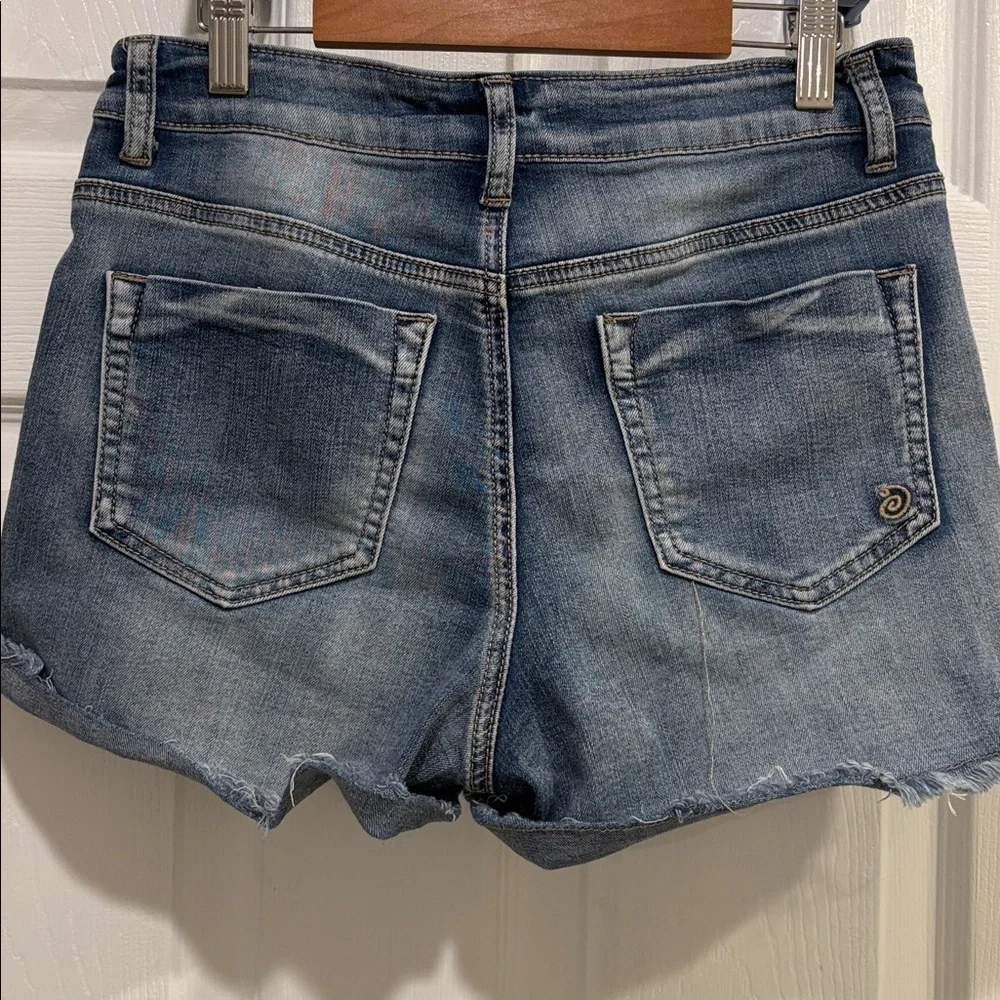 Indigo Rein Blue Distressed Jean Shorts